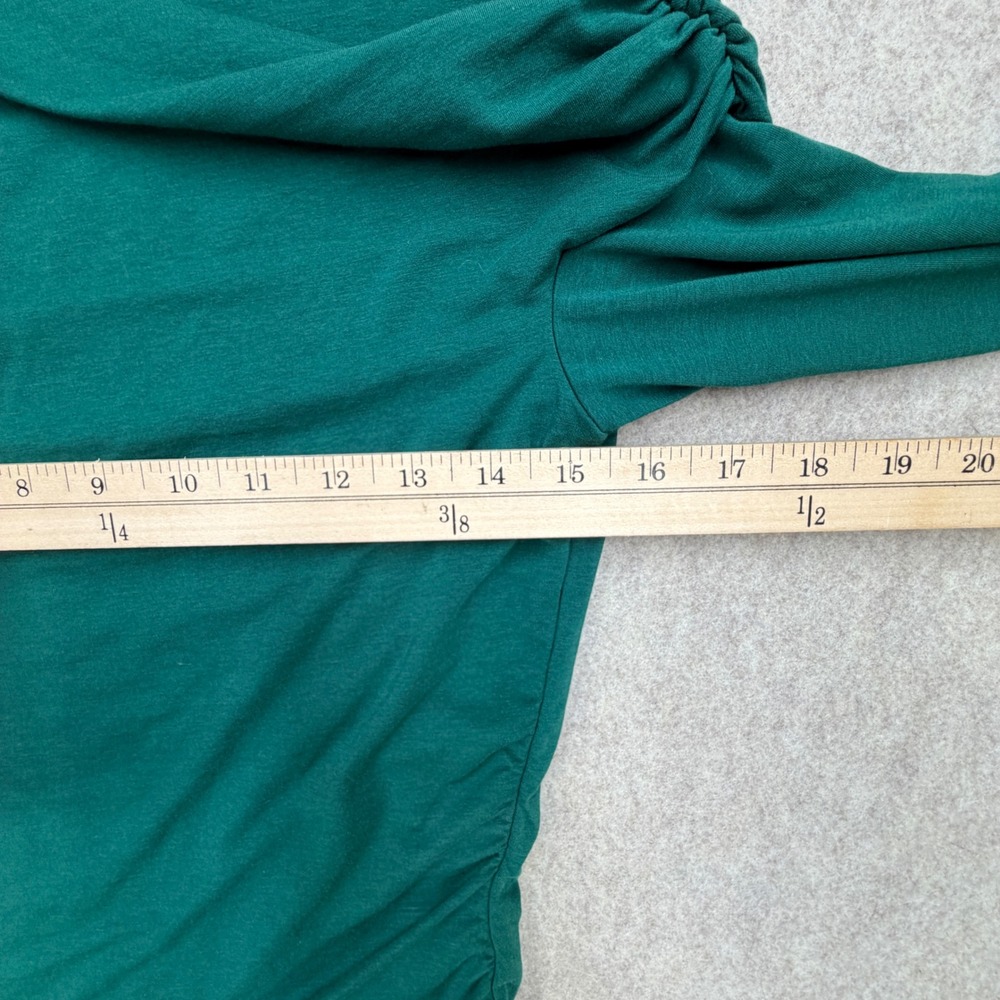 Abercrombie Ruched One Shoulder Top Womens S Green Minimalist Going Out Chic - Picture 6 of 8